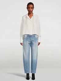 Hooded Silk And Cotton Shirt