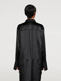 Convertible Silk Shirt Dress