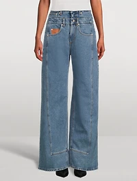 Trompe L'œil Wide-Leg Jeans