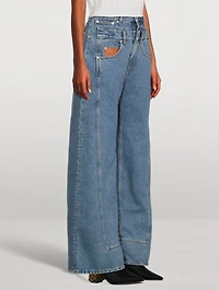 Trompe L'œil Wide-Leg Jeans
