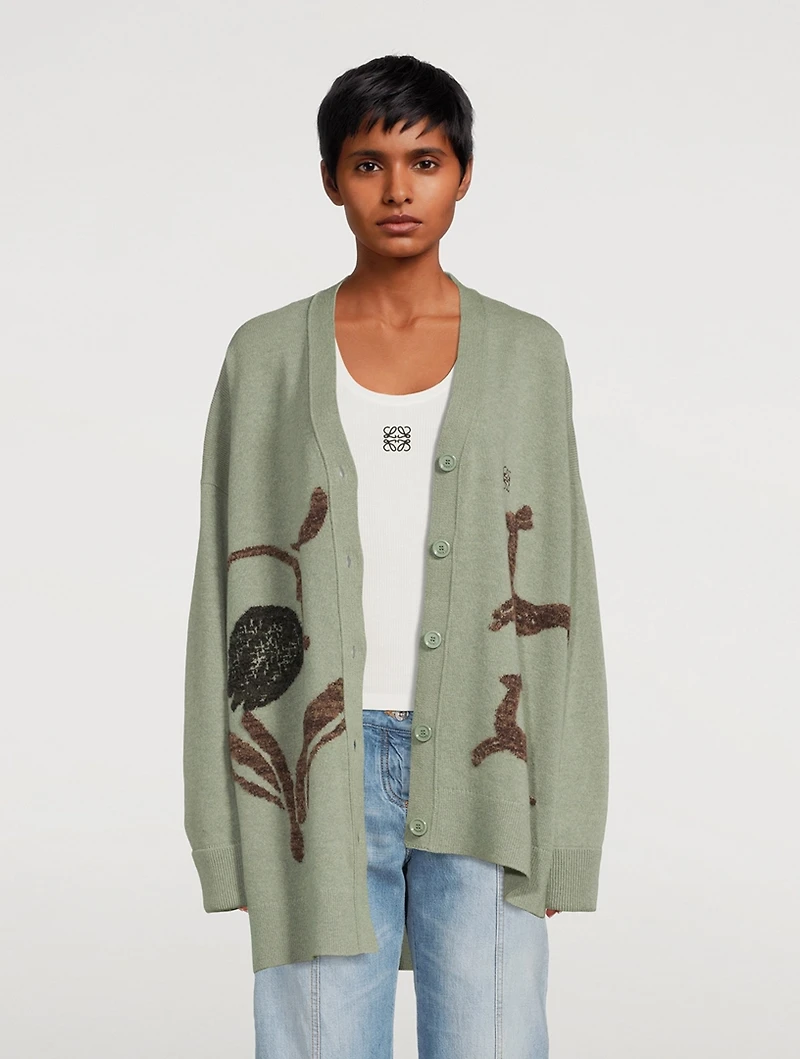 Asymmetric Deer Cardigan