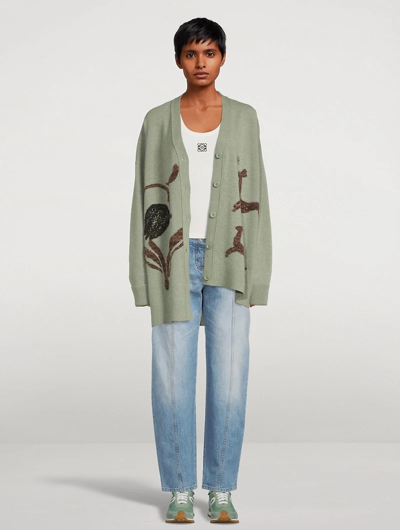 Asymmetric Deer Cardigan