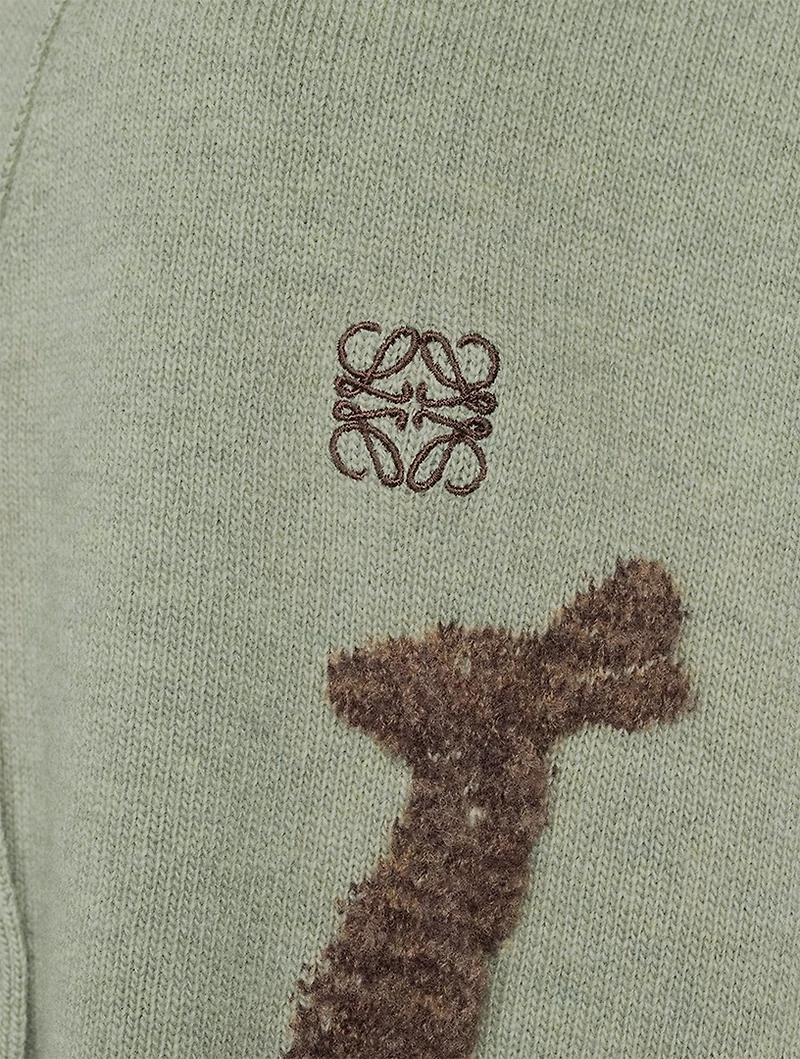 Asymmetric Deer Cardigan