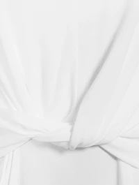 Draped Crepe Jersey Midi Dress