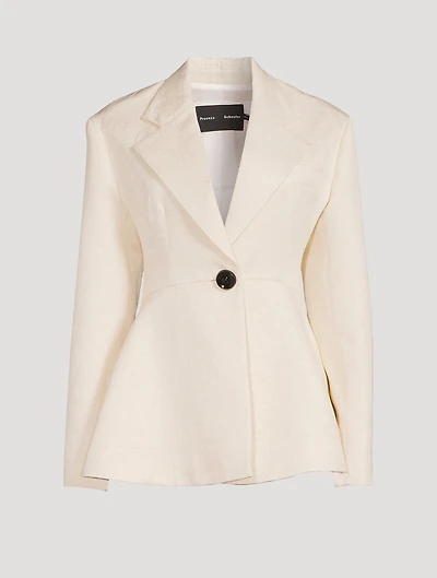 Cotton Wool Jacquard Blazer