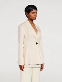 Cotton Wool Jacquard Blazer