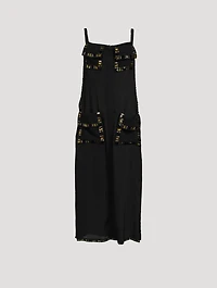 Embroidered Stone Chiffon Dress