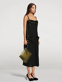 Embroidered Stone Chiffon Dress