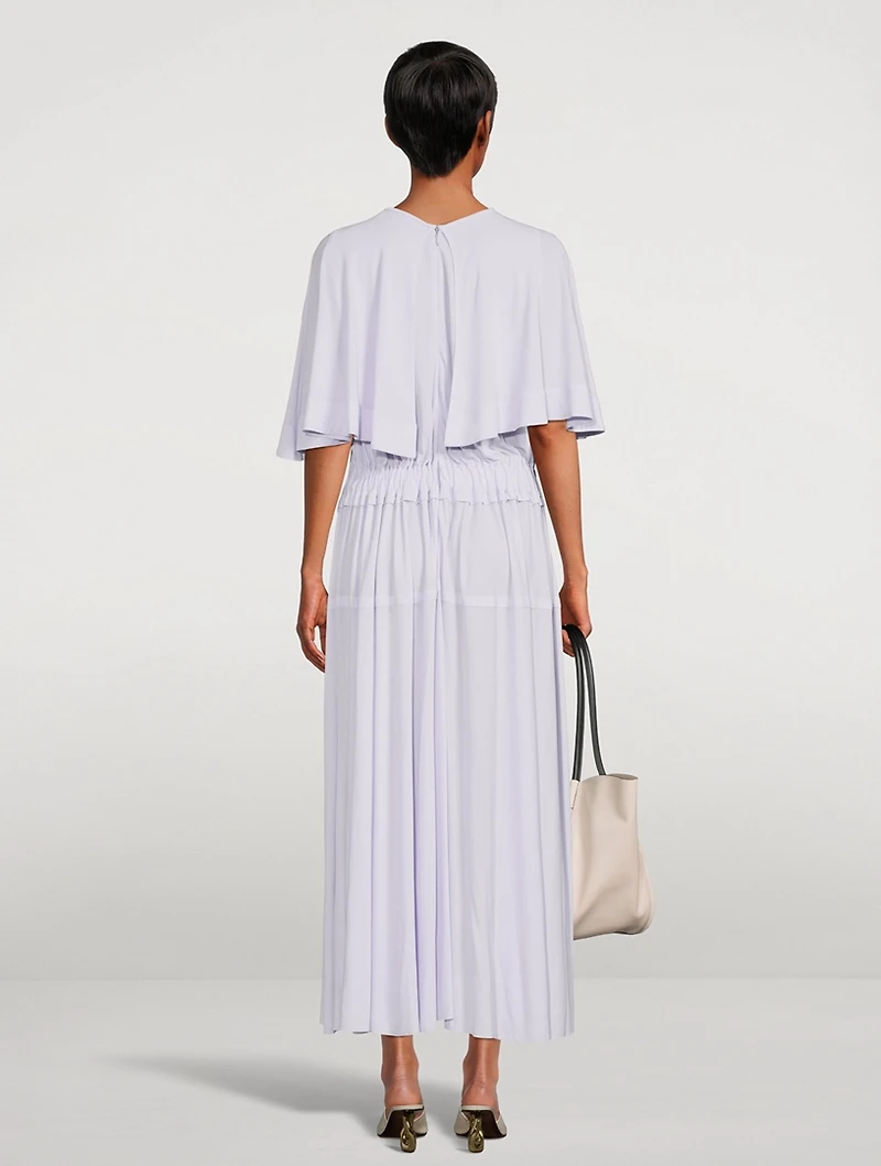 Gathered Jersey Maxi Dress