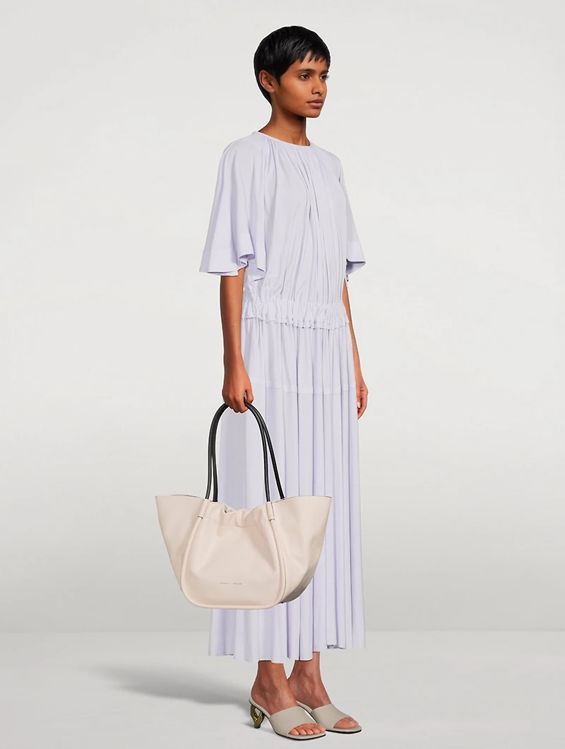 Gathered Jersey Maxi Dress