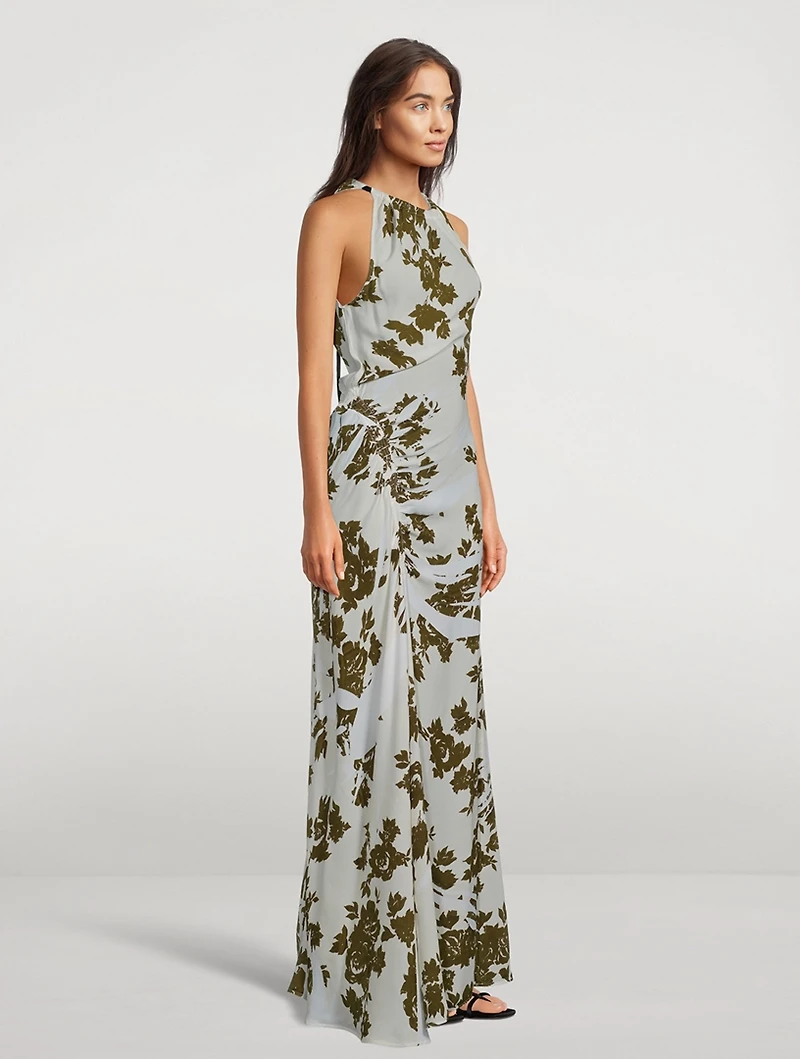 Halter Dress Floral Print