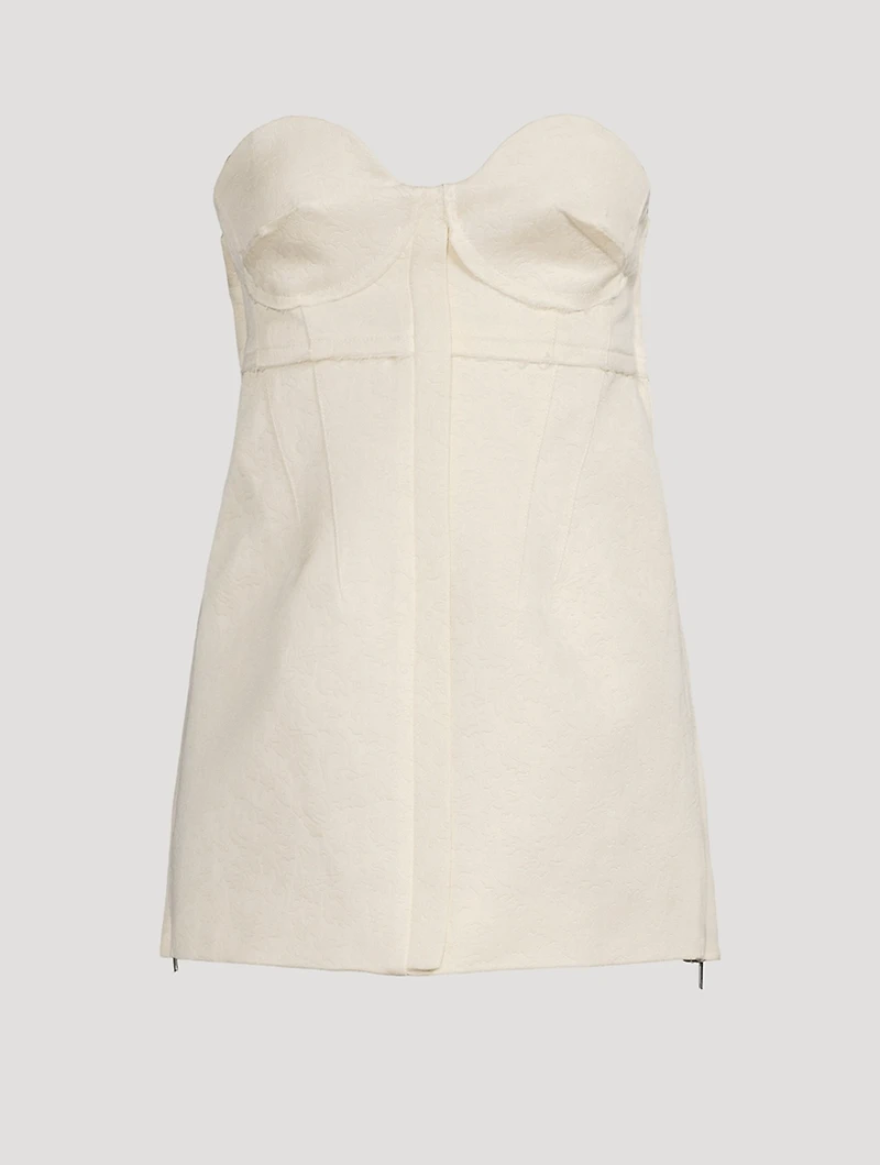 Cotton Wool Jacquard Bustier