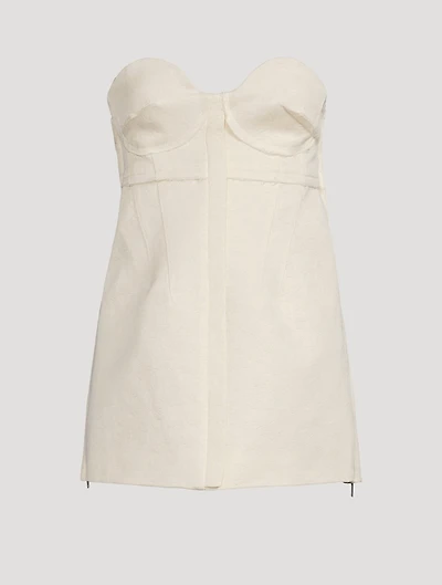 Cotton Wool Jacquard Bustier