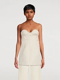Cotton Wool Jacquard Bustier