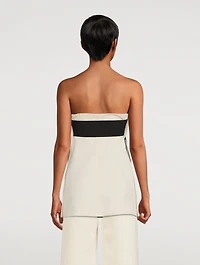 Cotton Wool Jacquard Bustier