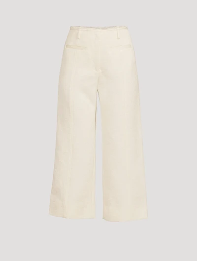 Cotton Wool Jacquard Trousers