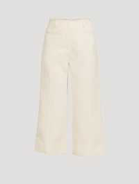 Cotton Wool Jacquard Trousers