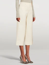 Cotton Wool Jacquard Trousers