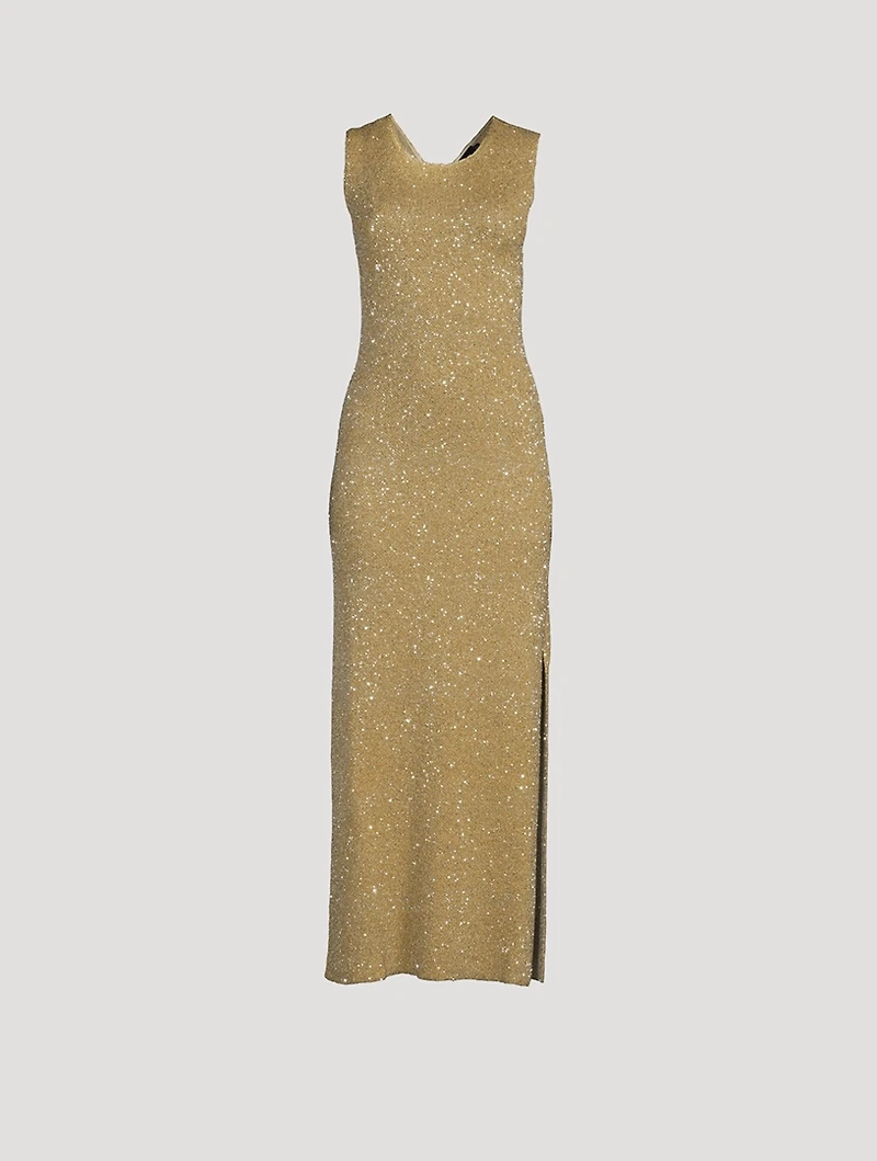 Sequin Knit Maxi Dress