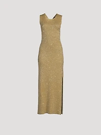 Sequin Knit Maxi Dress
