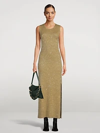 Sequin Knit Maxi Dress