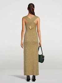 Sequin Knit Maxi Dress