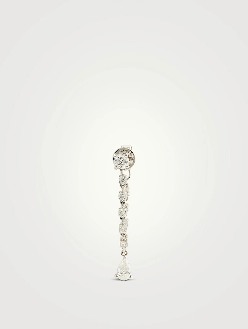 Olivia 18K White Gold Diamond Earring