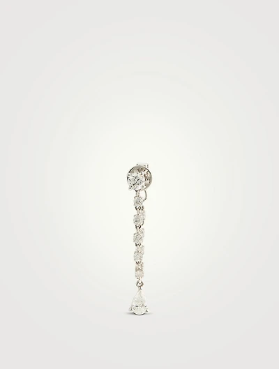Olivia 18K White Gold Diamond Earring