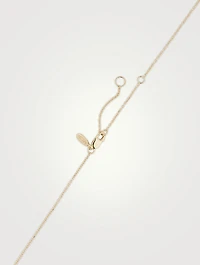 Love Letter 14K Gold Aquarius Pavé Zodiac Necklace With Diamonds