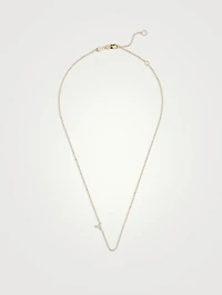 Love Letter 14K Gold Aries Pavé Zodiac Necklace With Diamonds