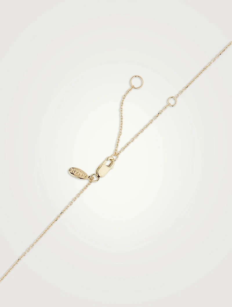 Love Letter 14K Gold Aries Pavé Zodiac Necklace With Diamonds