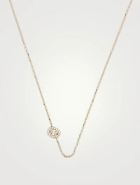 Love Letter 14K Gold Cancer Pavé Zodiac Necklace With Diamonds