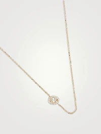 Love Letter 14K Gold Cancer Pavé Zodiac Necklace With Diamonds