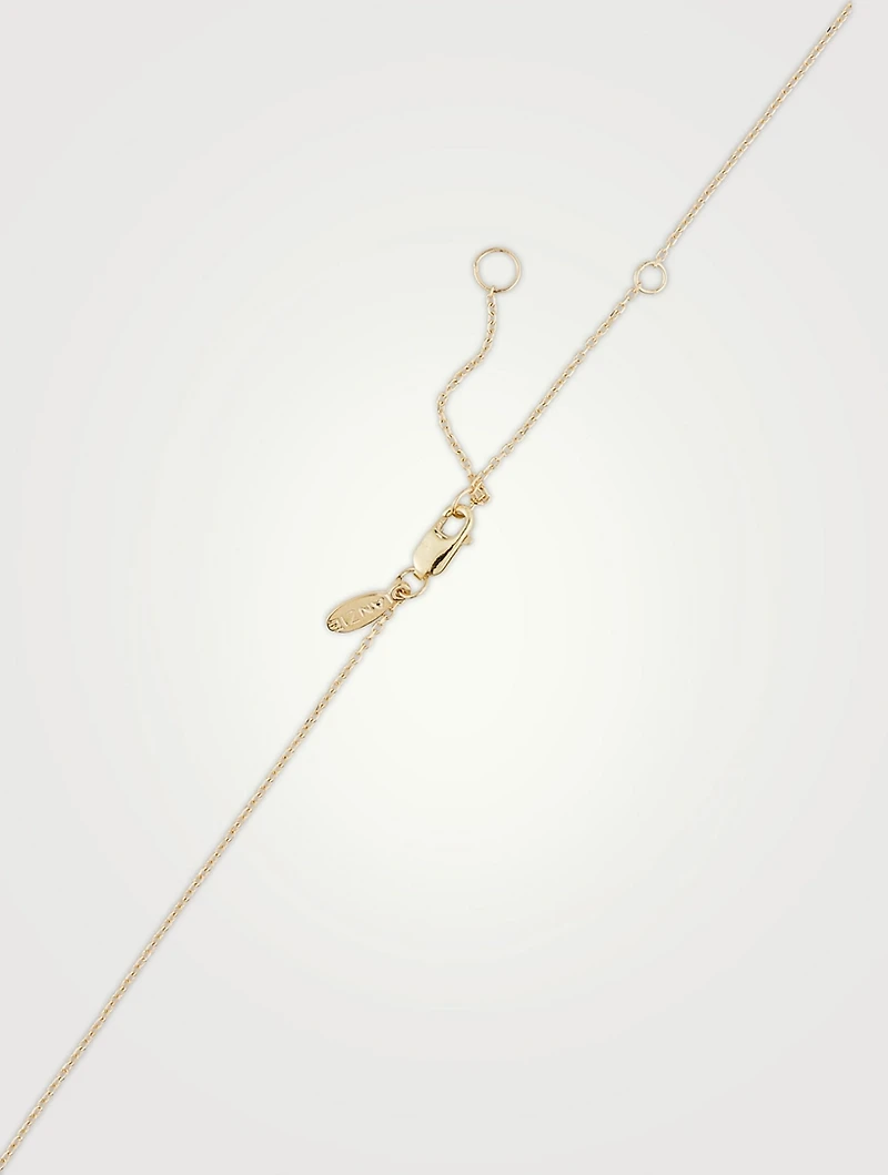 Love Letter 14K Gold Cancer Pavé Zodiac Necklace With Diamonds