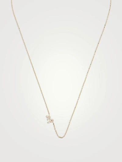 Love Letter 14K Gold Capricorn Pavé Zodiac Necklace With Diamonds
