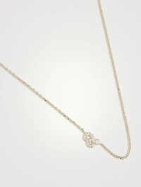 Love Letter 14K Gold Leo Pavé Zodiac Necklace With Diamonds