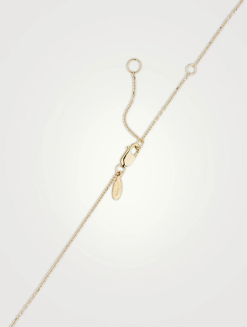 Love Letter 14K Gold Leo Pavé Zodiac Necklace With Diamonds