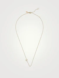 Love Letter 14K Gold Libra Pavé Zodiac Necklace With Diamonds