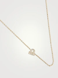 Love Letter 14K Gold Libra Pavé Zodiac Necklace With Diamonds
