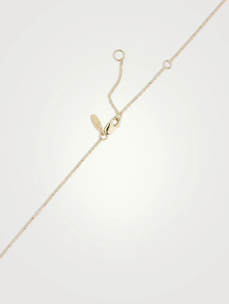 Love Letter 14K Gold Libra Pavé Zodiac Necklace With Diamonds