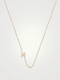 Love Letter 14K Gold Pisces Pavé Zodiac Necklace With Diamonds