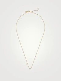 Love Letter 14K Gold Pisces Pavé Zodiac Necklace With Diamonds