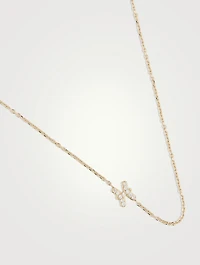 Love Letter 14K Gold Pisces Pavé Zodiac Necklace With Diamonds