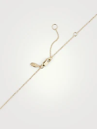 Love Letter 14K Gold Pisces Pavé Zodiac Necklace With Diamonds