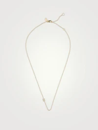 Love Letter 14K Gold Sagittarius Pavé Zodiac Necklace With Diamonds