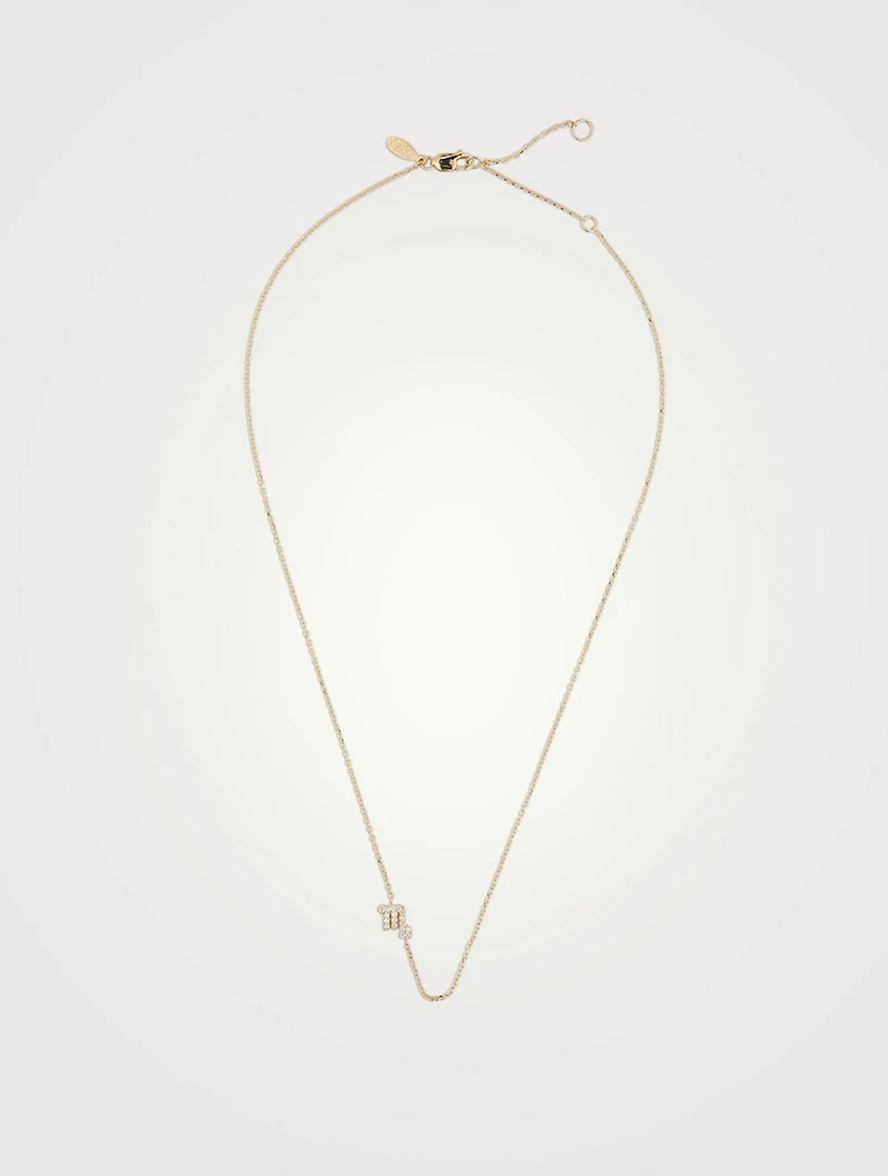 Love Letter 14K Gold Scorpio Pavé Zodiac Necklace With Diamonds