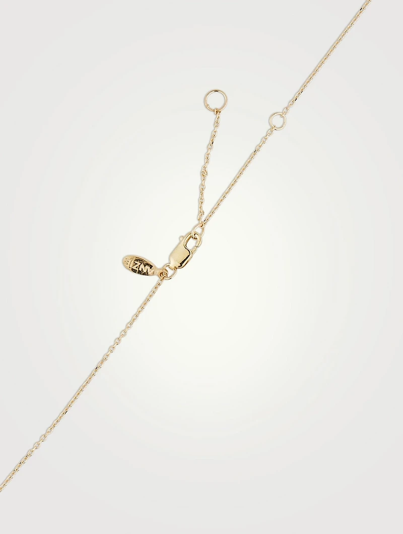 Love Letter 14K Gold Scorpio Pavé Zodiac Necklace With Diamonds