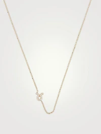 Love Letter 14K Gold Taurus Pavé Zodiac Necklace With Diamonds