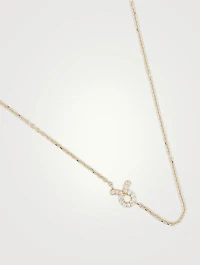 Love Letter 14K Gold Taurus Pavé Zodiac Necklace With Diamonds