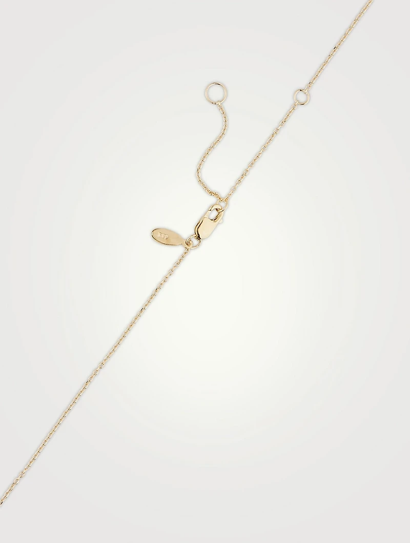 Love Letter 14K Gold Taurus Pavé Zodiac Necklace With Diamonds